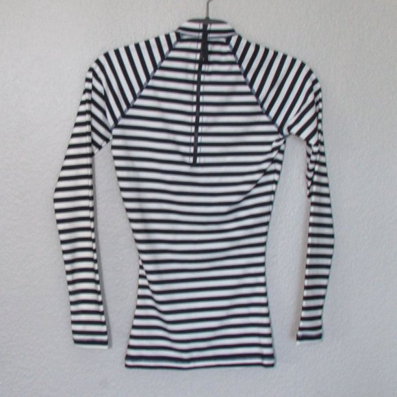 J. Crew Navy and White Stripe Rash Guard - Picture 2 of 2